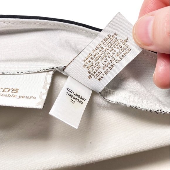 Chico's Black and White Patterned Blouse - Picture 8 of 14